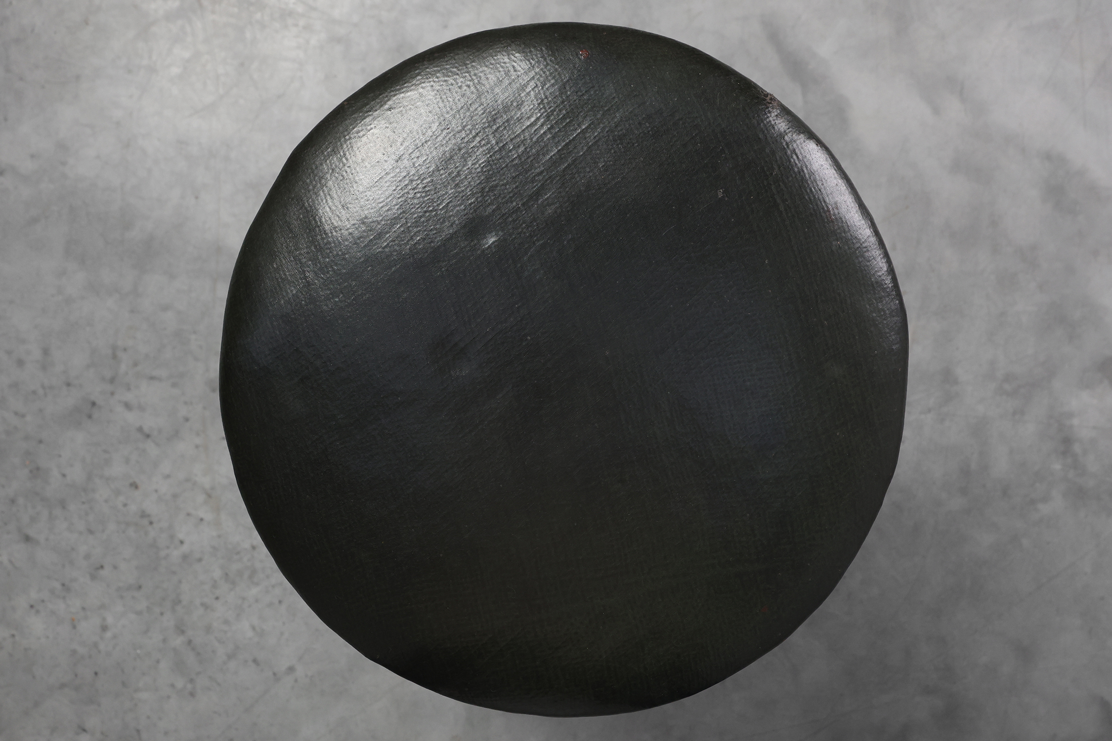 Arts & Crafts Meets Early Art Deco Oak & Leather Stool, France 1920 thumbnail